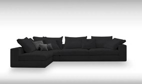 Ъгъл диван Гардероб лофт-Customizable-295φ 165β cm.-Black