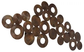 Арт Деко стенна лампа мед 138 см - Circles