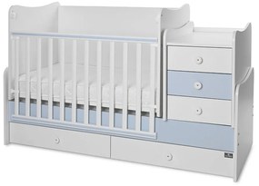 LORELLI Classic Трансформиращо се легло-люлка 70/160 см. MAXI PLUS БЯЛО/ BABY BLUE