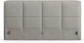 Светлосива тапицирана табла за легло 189x100 cm Darren – Micadoni
