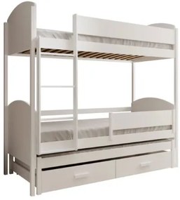 Двуетажно легло Лия-бяло-200 x 90