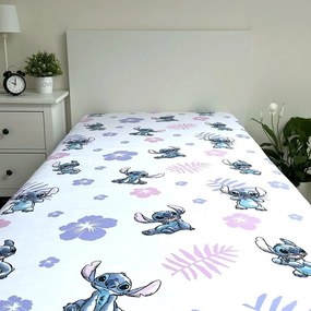 Еластичен единичен памучен детски чаршаф 90x200 cm Lilo and Stitch – Jerry Fabrics