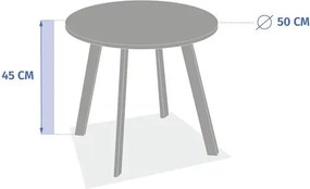 Градинска масичка Hesperide Saona, 50 cm, Кафяв