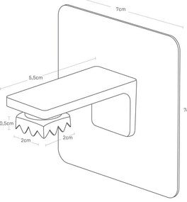 Бяла самозалепваща пластмасова магнитна поставка за сапун Film Hook – YAMAZAKI
