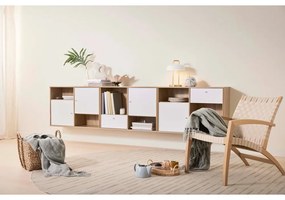 Бял нисък скрин в дъб 267x61 cm Mistral - Hammel Furniture