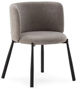 Сиви тапицирани трапезни столове в комплект 2 бр. Ginny – MOME