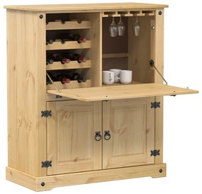 4002789 vidaXL Шкаф за вино "Corona" 97x45x114 см бор масив