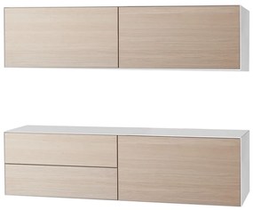 Нисък скрин с дъбов декор в комплект от 2 чекмеджета 180x46 cm Edge by Hammel - Hammel Furniture