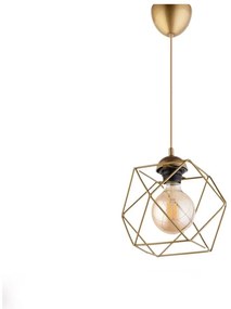 Висящо осветително тяло в златисто с метален абажур – Opviq lights