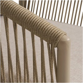 Бежов градински стол метален/подплатен Salerno – House Nordic