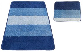 Комплект сини килими за баня 50 cm x 80 cm + 40 cm x 50 cm