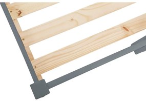 Сиво двуетажно легло от борова дървесина Alpi2 - Støraa