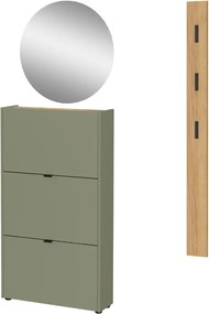 Комплект за коридор в естествен и кафяво-сив цвят 101x200x22 cm Ameca – Germania