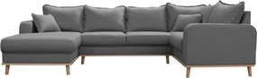 Сив ъглов диван (ляв ъгъл) Beata - Ropez