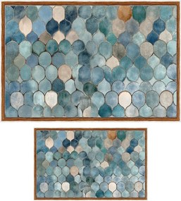 Сини килими за баня в комплект 2 бр. 60x100 cm – Foutastic