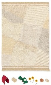 Бежово памучно детско килимче за игра 120x170 cm Farm Fields – Lorena Canals