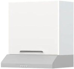 Висящ шкаф Modena A7-60-1K за кухненски аспиратор-White - White glossy