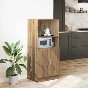860129 vidaXL Кухненски шкаф, дъб артизан, 57x41,5x131,5 см, инженерно дърво