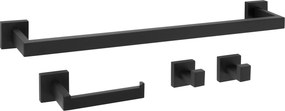 Комплект аксесоари за баня Rio Black 4 части