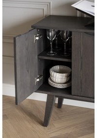 Кафяв нисък скрин от декор от дъб 150x85 cm Filippa – Rowico