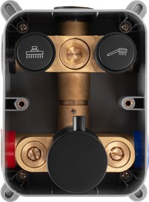 ДУШ СИСТЕМА за вграден монтаж Rea LUNGO Black Matt BOX