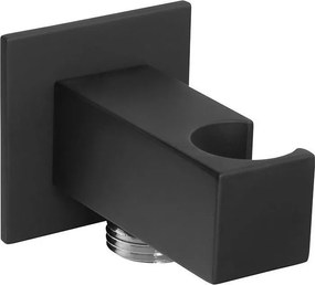 Sapho - Фиксирана ъглова стойка за душ с извод за вода/матов черен