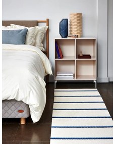 Синя и кремава пътека за открито и закрито 70x180 cm Olle Blue Vanilla – Pappelina