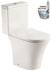 Моноблок ICC 7436P NANO, седалка и капак, порцелан, бял, 86x61x44см