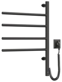 Електрически въртящ се сушилник за кърпи ARABESQUE 150W/230V, 64,6см, IP44, чере