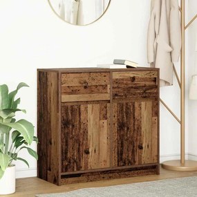 861542 vidaXL Бюфет с чекмеджета, старо дърво, 80x34x76 см, инженерно дърво