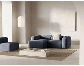 Сиво-син ъглов диван от рипсено кадифе (ляв ъгъл) Bergano – Cosmopolitan Design