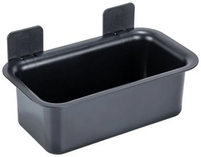 Черен пластмасов рафт за баня без пробиване Parma – Allstar