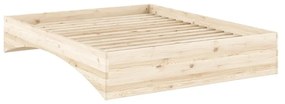 Двойно легло от масивен бор без табла в естествен цвят 160x200 cm Orbit – Karup Design