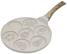 Тиган за палачинки Klausberg KB 7970, 26.5 см, 7 отделения, Незалепващо покритие, Индукция, Бежов