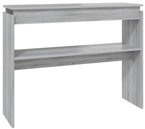 815220 vidaXL Конзолна маса, сив сонома, 102x30x80 см, инженерно дърво