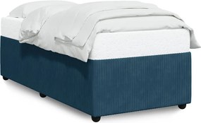 3284992 vidaXL Рамка за легло, синя, 100x200 см, кадифе