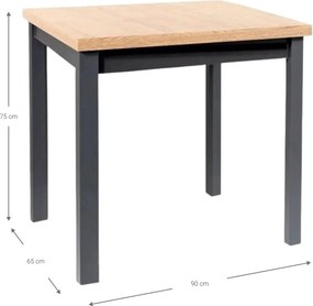 Маса Adam 90-Natural Черен