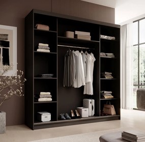 Гардероб Barry 200 плъзгащ-Черно