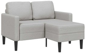 4107067 vidaXL Двуместен диван с шезлонг в L-образна форма 125 cm плат