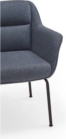 Син тапициран трапезен стол с подлакътници Sadira – Teulat