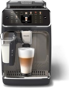 Кафеавтомат Philips EP5549/70 LatteGo, 1500W, 15 bar, 1.8 л, 20 напитки, Керамична мелачка с 12 нива, TFT, AquaClean, SilentBrew, AromaExtract, ExtraShot, Черен/Бежов