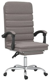 349723 vidaXL Масажен наклоняем офис стол, таупе, текстил