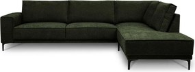 Зелен шенилов ъглов диван (десен ъгъл/L форма) Copenhagen – Scandic