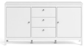 Бял нисък скрин 151x80 cm Madrid – Tvilum