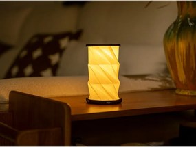 Бяла/черна преносима светлинна декорация с USB ø 8 cm Twist – Gingko