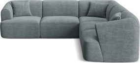 Тъмносив ъглов диван от рипсено кадифе Campi – Cosmopolitan Design