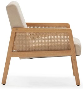 Бежов велурен фотьойл Debra – Marckeric