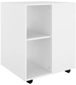 808458 vidaXL Подвижен шкаф, бял, 60x53x72 см, инженерно дърво