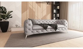 Светлосив кадифен диван 225 cm Chelsea – Ropez