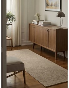 Бежова ръчно изработена вълнена пътека 80x300 cm Eleni Light Beige – Hanse Home